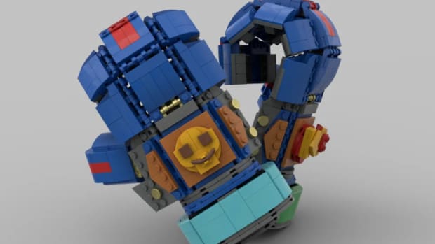 A fanmade model of Pathfinder's Heirlooms from Apex Legend using an online builder tool.